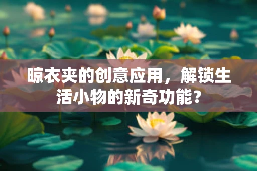 晾衣夹的创意应用，解锁生活小物的新奇功能？