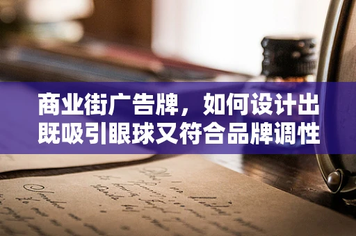 商业街广告牌，如何设计出既吸引眼球又符合品牌调性的创意？