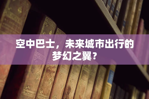 空中巴士，未来城市出行的梦幻之翼？